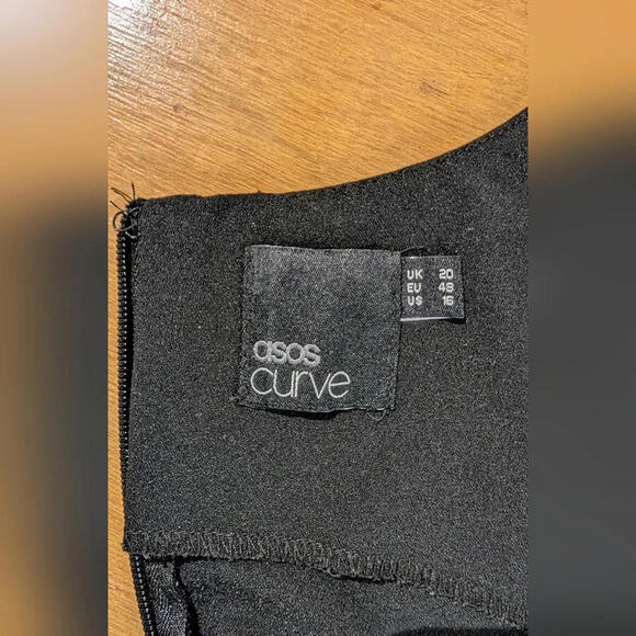 👗 ASOS Curve Senator Little Black (and Red) Dress, Size 20 - Picture 5 of 8